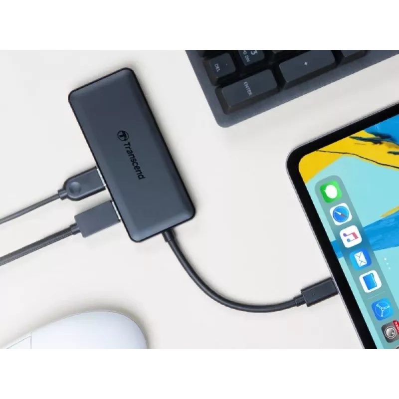 Transcend HUB5C USB 3.2 Gen 2 (3.1 Gen 2) Type-C zwart