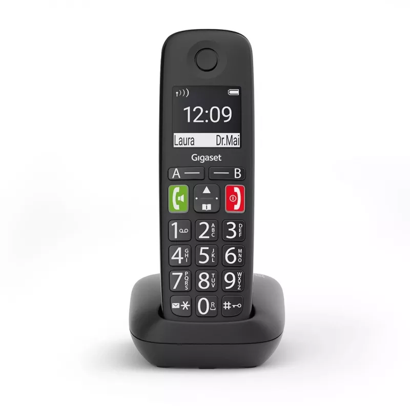 Gigaset E290 draadloze telefoon, zwart