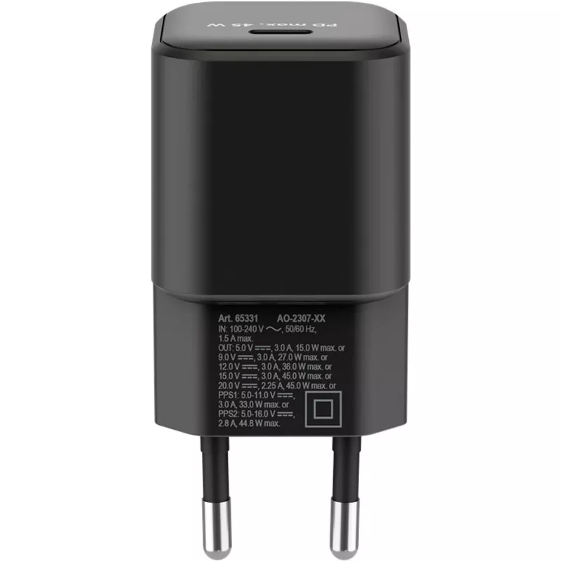 Goobay oplader 65331 indoor AC snellader zwart USB Type-C