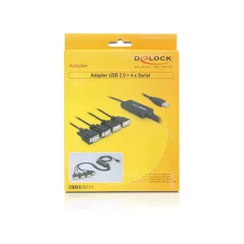 DeLock USB2.0 > 4 x seriële adapter - seriële adapter - USB - RS-232 x 4 (61887)