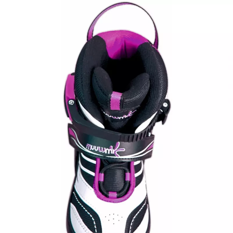 Inline-skates Muuwmi verstelbaar kindermaat 37-40, roze/zwart