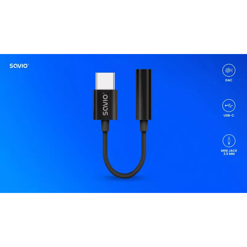 Audio-adapter USB-C jack 3,5mm AK-74