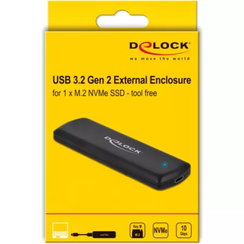 SSD-behuizing DeLOCK 42615 Zwart M.2