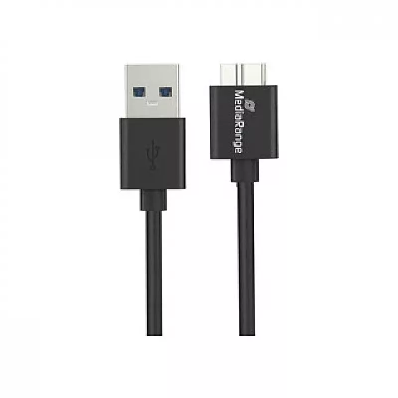 USB-kabel MediaRange MRCS240 — USB A naar Micro-USB B, USB 3.2 Gen 1 (3.1 Gen 1), 1,8 m, zwart