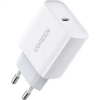 Ugreen USB Power Delivery 3.0 Quick Charge 4.0+ 20W 3A voeding (wit)