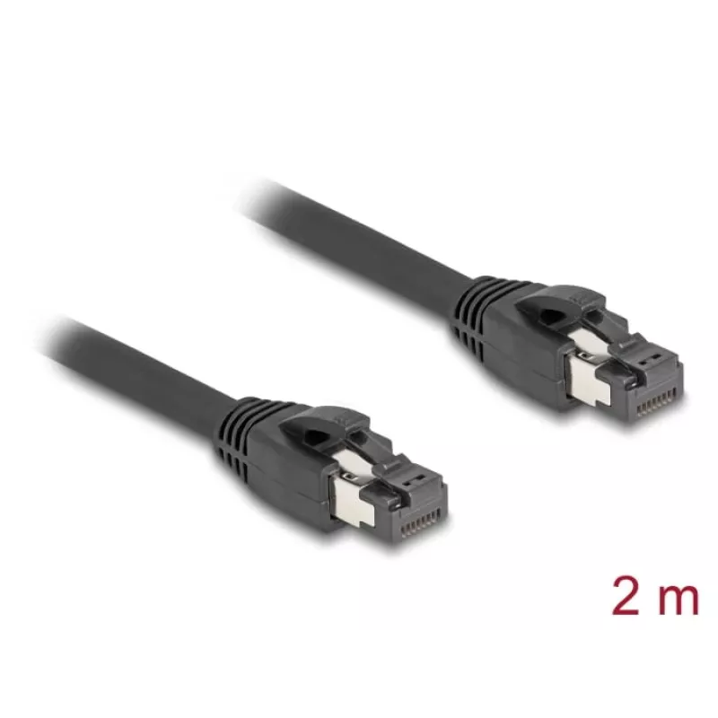 DeLOCK RJ45 netwerkkabel Cat.8.1 S/FTP 2m 40Gbps zwart