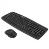 Draadloze toetsenbord-muisset Tellur Basic zwart – 2,4 GHz, USB-ontvanger, compacte layout