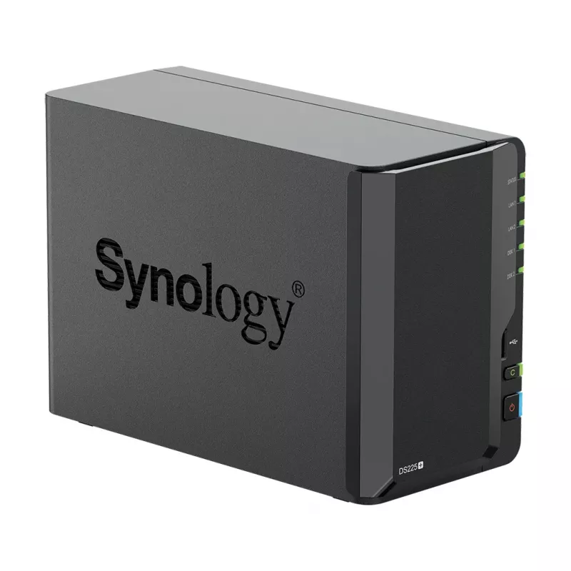 Synology DS225+ 2 bay NAS desktop Intel® Celeron® J4125 2 GB DDR4 Synology DSM zwart – alleen Synology HDD