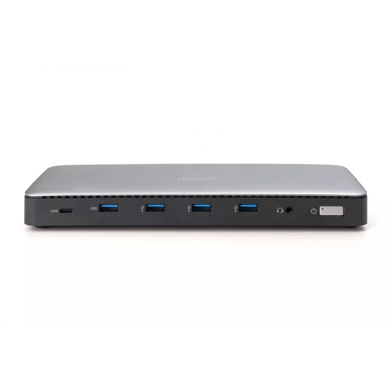 Digitus DA-70918 USB-C-dockingstation, 13 poorten, 3x HDMI, 2x DP, 4x USB-A, 1x USB-C, RJ-45 1GbE, SD, audio, 150 W