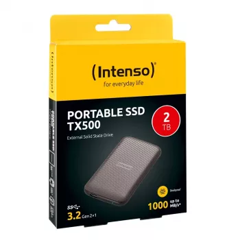 Intenso TX500 - SSD - 2TB - extern (draagbaar) - USB 3,2 Gen 2x1 (USB-C connector) - bruin (3827470)