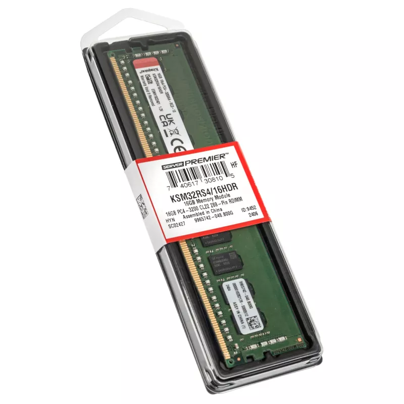 Kingston Server Premier - DDR4 - 16 GB - DIMM 288-PIN - 3200 MHz / PC4-25600 - CL22 - 1.2 V - registered - pariteit - ECC