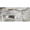 Maclean MC-466 fietsenrek voor aan de muur met plank, max. 25 kg, wit