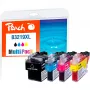 Peach PI500-245 inktpatroon 4 stuks zwart, cyaan, magenta, geel