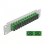 LWL-patchpaneel DeLOCK 10 inch 12 poort SC Duplex groen 1HE grijs