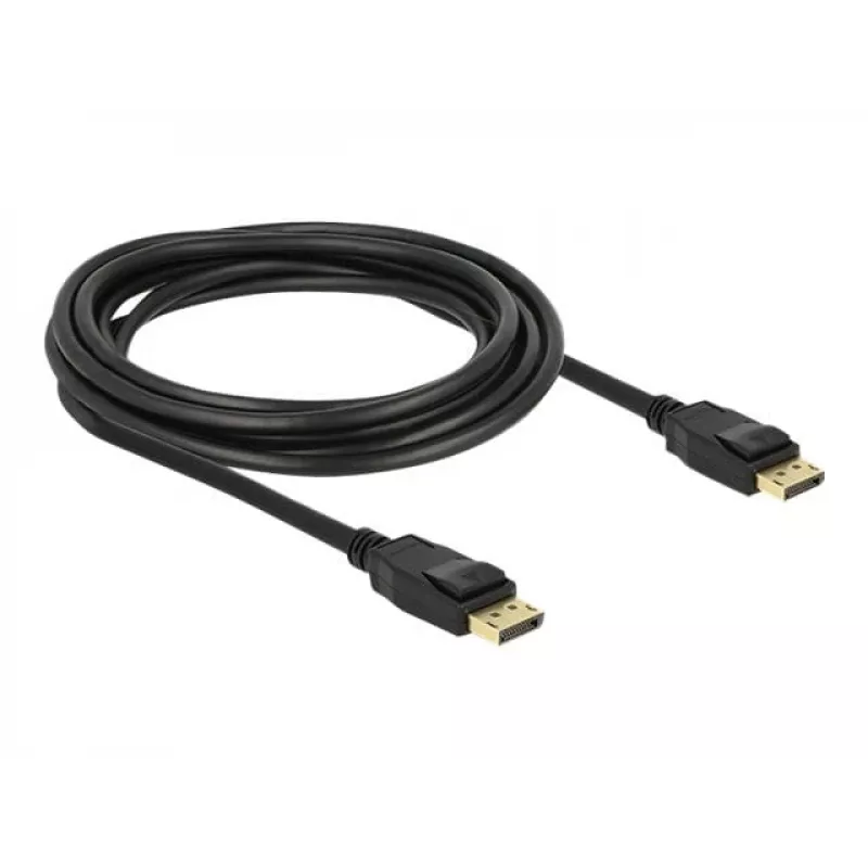 Delock - DisplayPort-kabel - DisplayPort (M) naar DisplayPort (M) - 3 m - vergrendeld - zwart