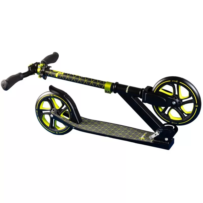 Aluminium scooter Pro 215 mm (zwart/limoen)