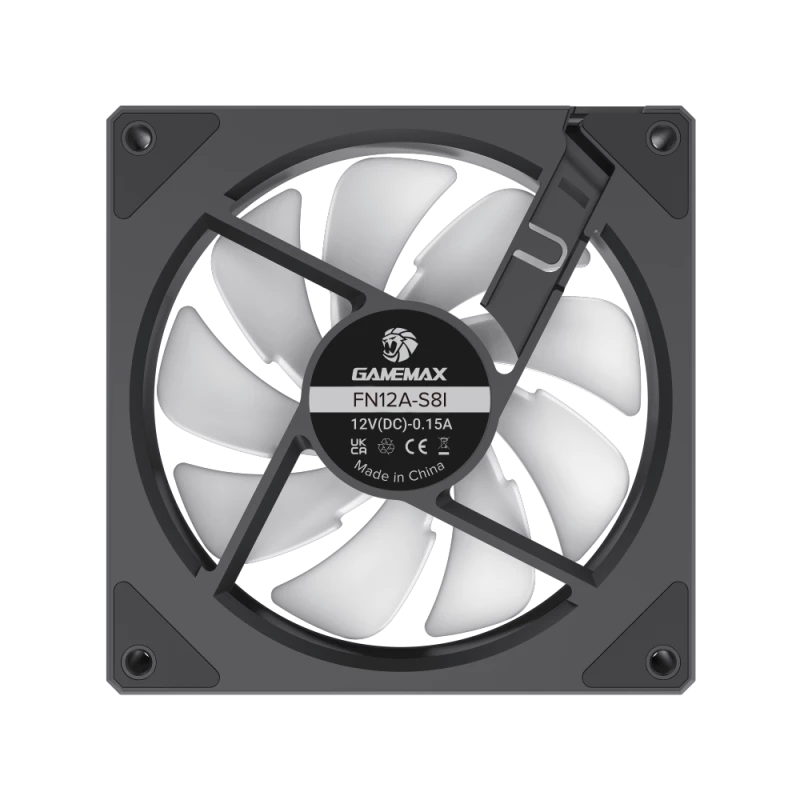 Gamemax | behuizingsventilator | FN12A-S8I | zwart