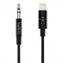 Belkin kabel Lightning naar hoofdtelefoonaansluiting - Lightning mannelijk naar stereo ministekker mannelijk - 91,4 cm - zwart - voor Apple iPhone (Lig