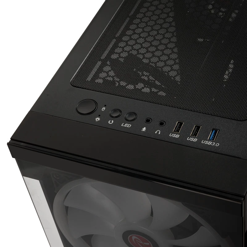 SILENOS PRO zwarte versie met ARGB-ventilator en gehard glas