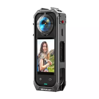 Beschermende metalen behuizing voor Insta360 X5 van Puluz met geïntegreerde lensklep