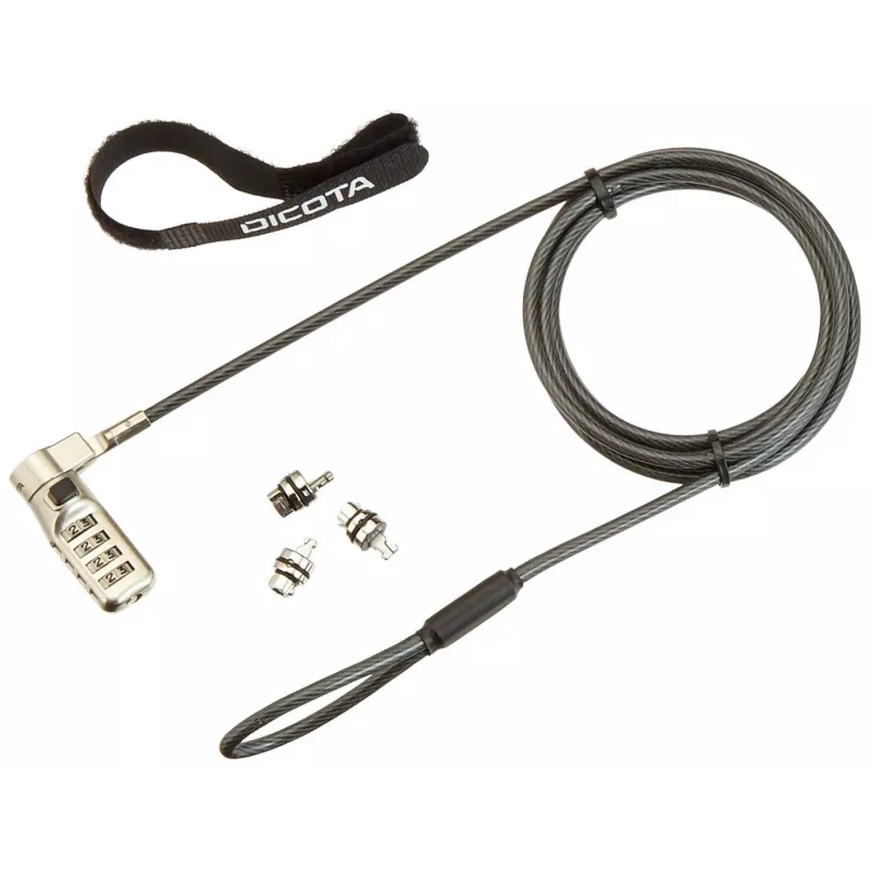 DICOTA D31713 kabelslot zwart 2 m