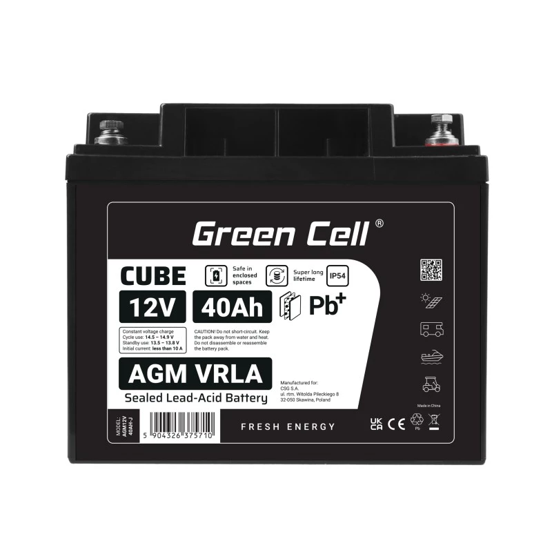 Batterij AGM VRLA 12V 40Ah IP54
