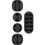 Kabelclip Goobay 70683 bureau wand Zwart 5 stuks