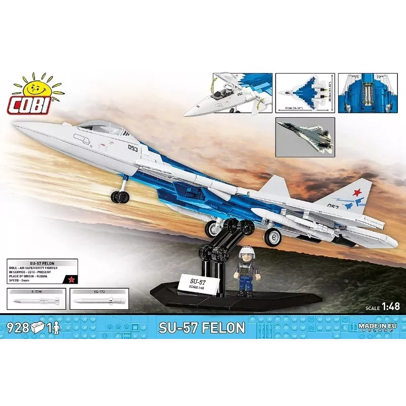 Bouwpakket Cobi SU-57 Felon, 928 onderdelen – Cobi model COBl-5909