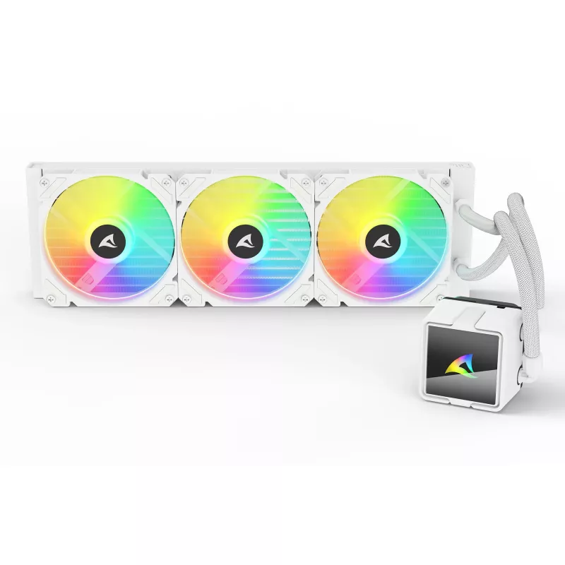 All-in-One CPU-waterkoeling Sharkoon S60 ARGB wit 360mm radiator