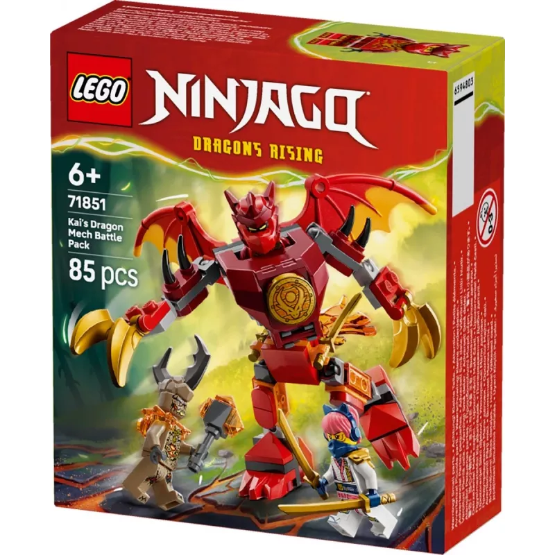 LEGO NINJAGO 71851 Kais draken-mech-battlepack