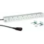 Stroomverdeelmodule Bachmann 19z ALU 7xUK BM0012501 — aluminium behuizing, 7 UK-stopcontacten