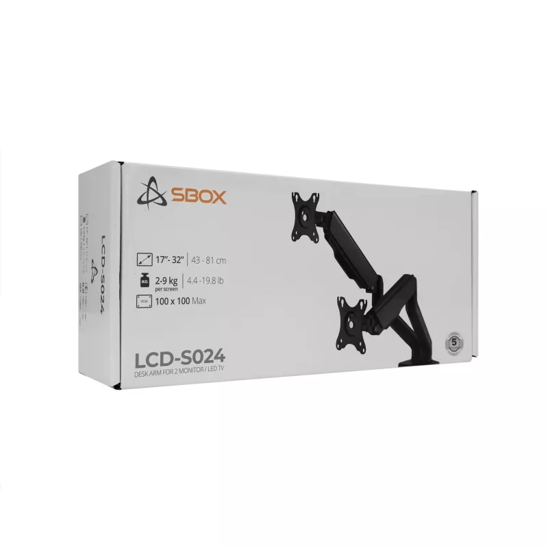Sbox desktop LCD-S024-2 (17-32/2x2-9kg/100x100)