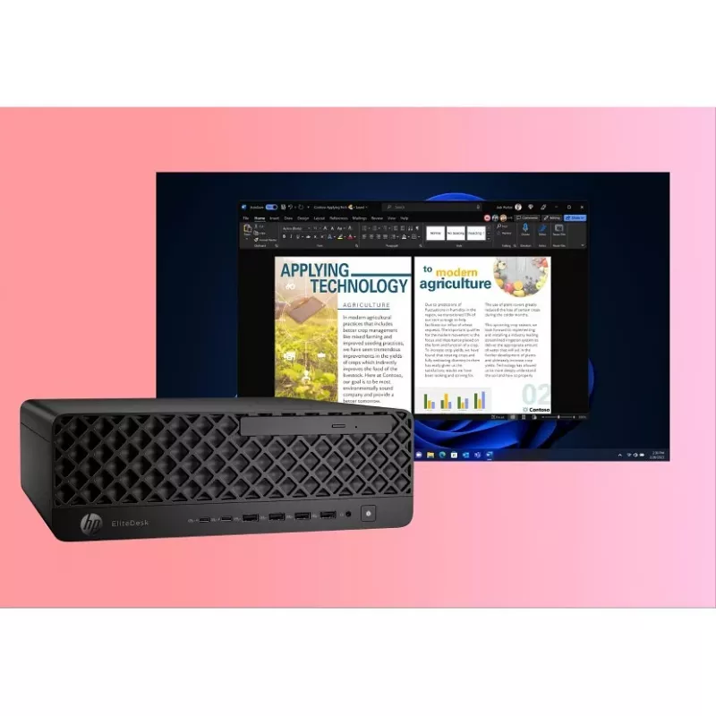 HP EliteDesk 8 SFF G1i AI 99M78ET desktop-pc, Intel Core Ultra 7 265, 32 GB RAM, 512 GB NVMe SSD, NVIDIA RTX A400 4 GB, Wi-Fi 6E, Windows 11 Pro, zwart