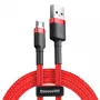 USB-kabel Baseus CAMKLF-C09 2m USB A naar Micro-USB B rood