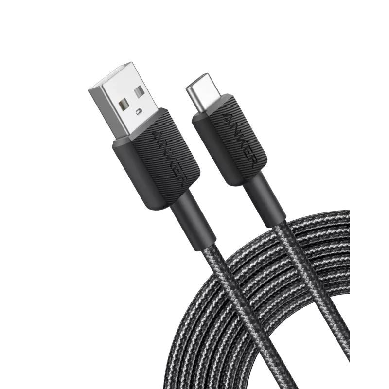 Anker Innovations 322 USB-A naar USB-C kabel nylon 1,8M zwart - kabel - digitaal/data