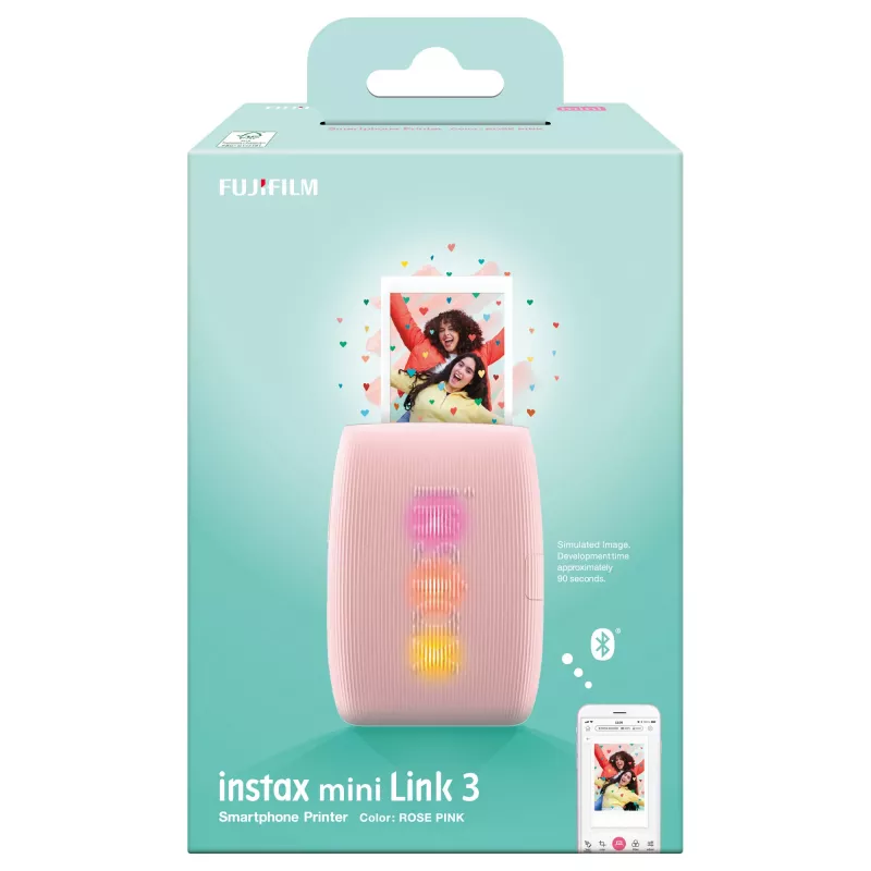 Fotoprinter Fujifilm Instax Mini Link 3 roze Bluetooth draagbare instantprinter