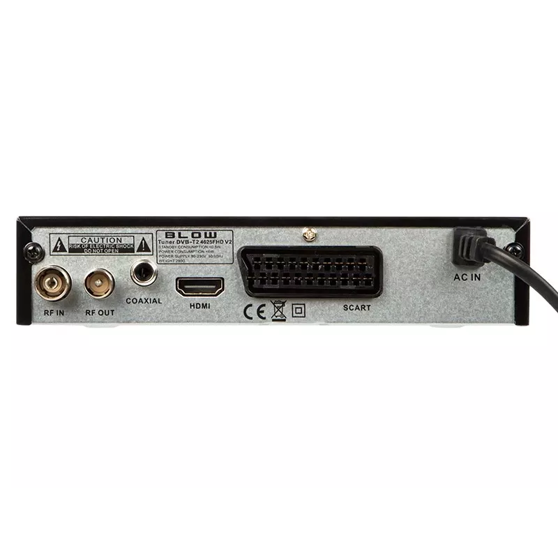 Digitale TV-tuner BLOW 4625FHD DVB-T2 H.265 terrestrische receiver, HDMI, USB, SCART, Ethernet, S/PDIF