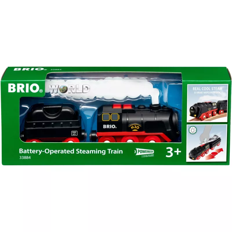 Brio batterij-aangedreven stoomlocomotief met watertank, vanaf 3 jaar