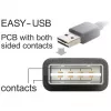 DeLOCK Easy - USB-kabel - USB (M) haaks links/rechts, omkeerbaar naar USB Type-B (M) - USB2.0 - 50 cm - zwart (85167)