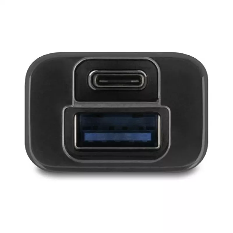 DELOCK USB 3.2 Gen 1 (3.1 Gen 1) 4-poorts hub met Type-A + Type-C host (5000 Mbit/s) zwart/transparant