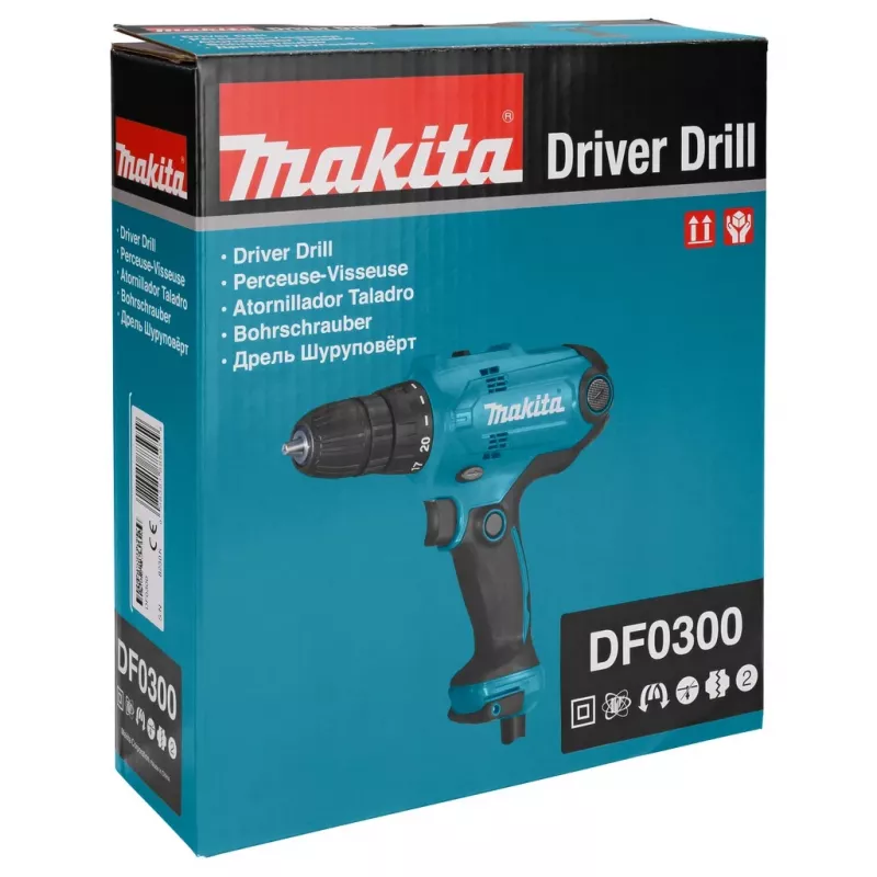 Makita DF0300 boormachine 1500 t/min sleutelloos 1,2 kg zwart, blauw