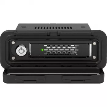 ICY DOCK - ToughArmor - EX MB601V4KW-B - 1-bay 2.5 U.2/U.3 NVMe SSD wisselraam-behuizing in robuuste uitvoering met waterafstotende frontplaat