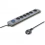 Overspanningsbeveiliging QOLTEC 50199 — 6 stopcontacten, 5 m kabel