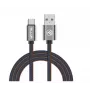 USB-datakabel Tellur USB naar Type-C 1 m denim, gevlochten 1m-kabel voor opladen en gegevensoverdracht