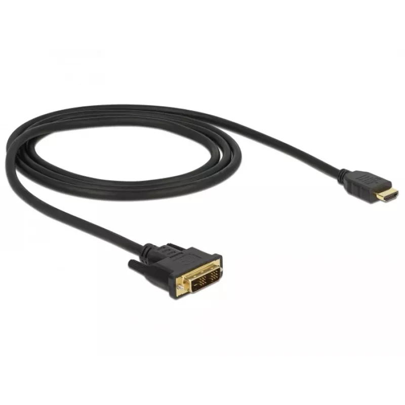 Videokabel-adapter DeLOCK 85582 1 m HDMI Type-A DVI-D zwart