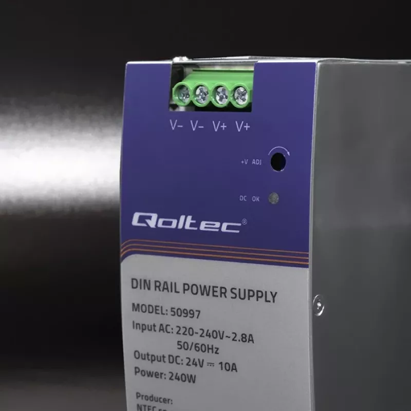 DIN-rail-voeding QOLTEC 50997 240W 24V 10A