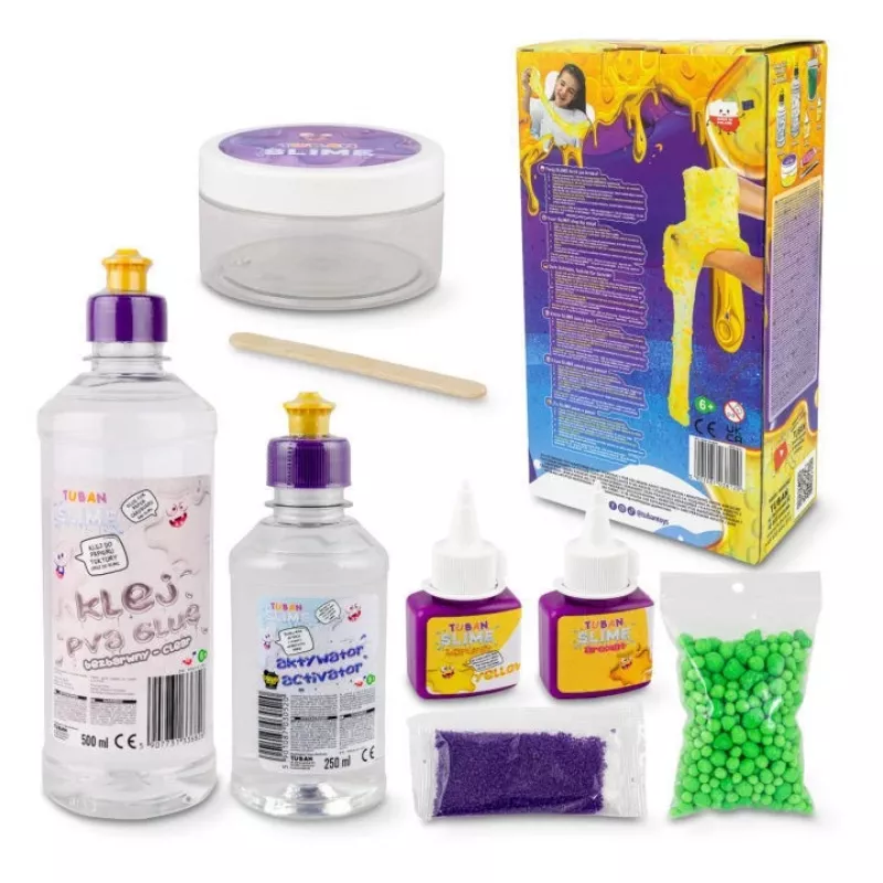 Sensorische slijmset TUBAN TU3812 6-in-1 — DIY-kit met zes slijmvarianten