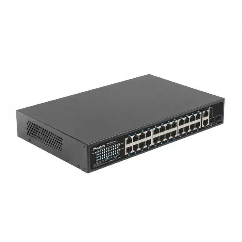 Lanberg switch 24X 100MB DSP+/2X combo rack 19 360W V2