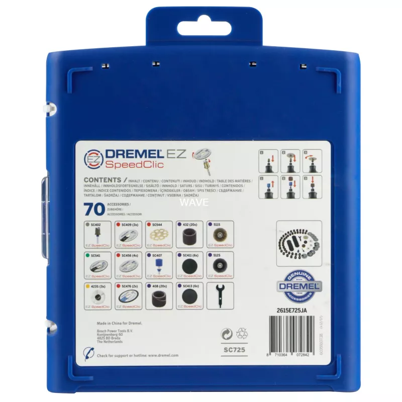 Accessoireset Dremel EZ SpeedClic multifunctionele accessoireset