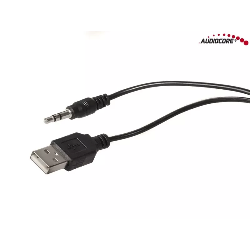 2-weg-pc-luidspreker Audiocore AC870 B — 3 W RMS, bekabelde USB-voeding, 3,5 mm ingang, 2.0 kanalen
